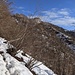 Ci lasciamo guidare da questa traccia nella neve...