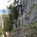 rutschiger Abstieg zum Einstieg zum Kletter-Leitern-Steig