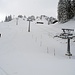 Talstation des Laucherenstöckli-Lifts: Wo sich sonst Skifahrer tummeln, ist heute Skitourengebiet.