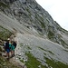 Il lungo traverso percorso prima della Hochferlderalm