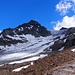 Der Rückweg führt durch das Geröllfeld unterhalb Ostarms des Ochsentaler Gletschers