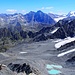 Blick auf die Gletscherseen vor dem Petit Combin