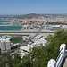 Gibraltars Flughafen und die spanische Stadt La Linea