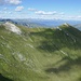 Blick zum letzten Gipfelziel; eigentlich ist die linke Erhebung am Grat auch ein Gipfel.