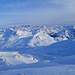 was für eine fantastische Schneelandschaft - da will man die Ski nie wieder abschnallen. Im Hintergrund der höchste Gipfel der Ostalpen, die Bernina.