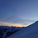 In der Dämmerung kurz vor dem Skidepot
