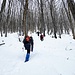 Fuori dalla pista forestale iniziamo la faticosa salita 