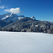 Blick zu Alpspitze und Zugspitze