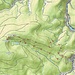 Karte mit der Route (Kartengrundlage: opentopomap.org). Der verfallene direkte Weg vom Schurmsee auf die Schurmseehöhe ist hier als unterbrochen punktierte Linie eingezeichnet.