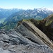 Rückblick vom Gipfel zur Scharte (rechter Bildrand)