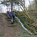 Auf der Treppe vor dem Steimüriweiher.
