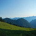 Ein Blick talaus ins Lechquellengebirge