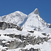Strahlhorn (4190m)  und Adlerhorn (3987m)  vom Haupt (2922m)