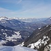 Aussicht vom Zweierspitz: Elegante Taminabrücke und Blick über den Fläscherberg ins Rheintal