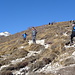 Un pò di escursionisti sulla cresta che porta in vetta.