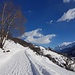 Sonniger Winterwanderweg von Lavin nach Guarda
