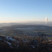 Burghornpanorama: Blick Richtung NW mit der markanten Dampfwolke des AKW Leibstadt.