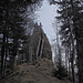 Der Nagelfluh-Felszahn des Guggershörnli ist durch eine Holztreppe erschlossen