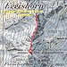Karte meiner kurze Bergtour aufs Eggishorn.