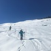 wir Schneeschuhläufer - wie auch die Skifahrer - geniessen den untersten Abschnitt ...