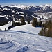 Abstieg stets auf oder nahe der Skipiste