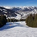 Abstieg stets auf oder nahe der Skipiste