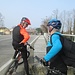 Trovato prima Giordano e poi Fabrizio al ponte di Villanova, abbiamo iniziato a percorrere insieme la pista ciclabile del Canale Villoresi verso monte, per trovarci con Nevio.