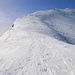 Weit war es nun nicht mehr zum Bärenhorn-Gipfel (2929m) der unschienbar ganz hinter liegt.