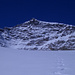Traumhafte Pulverabfahrt auf dem Gletscher mit dem Piz Cambrena im Rücken