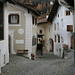 Typical Engadine style houses in Scuol