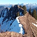 Blick vom Hauptgipfel der Haaralrmschneid zum zweiten Gipfel