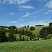 zurück beim Kappelhüsli; unten Bachmätteli, dahinter Reckeberg