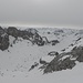 Blick zurück.<br />Plötzlich kam eine Schneeefront auf mich zu und als ich ca.150 HM unterhalb des Gipfel war fing es leicht an zu schneien
