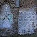 Kosakenstein 1813, Inschrift:<br />Das folgende Kriegselend war entsetzlich.<br />"Der vierte Theil ! Einwohner starb am Nervenfieber"