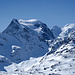 Piz d'Arlas (3466m), Piz Cambrena (3601m) und Piz Palü (3899m) von der Alp Bernina