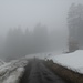 Nebel bei Pany am Beginn unserer Tour