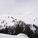 Blick ins Skigebiet von Splügen.