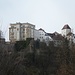 Kurz nach dem Start eine tolle Sicht auf die Ostseite der Veste Oberhaus in Passau.