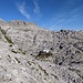 Morgendlicher Rückblick vom Sommerstein-Aufstieg zum Riemannhaus 
