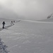 Sur le glacier du Mont Miné. Un coup à droite un coup à gauche