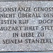 Zeller chasch nit werde  -   Zeller mueß mer si
Maria Constanze Caecilia Josepha Johanna Aloisia Mozart geborene Weber; (* 5. Januar 1762 in Zell im Wiesental; † 6. März 1842 in Salzburg).
