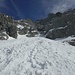 Unterhalb der Aufstiegsrinne zur Tiefkarspitze