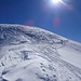 erstmals kann heute mit den Skis bis zum Gipfel angestiegen werden