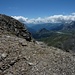 Blick zurück zum Berninapass mit Lago Bianco