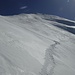 Ich rutsche die oberste Passage des Nordcouloirs ab.