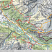 Route auf der Karte in Orange markiert. Kartenquelle: map.geo.admin.ch