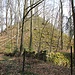 Lohmgrund, Haldenschüttung<br />Die Feldbahnen von der Bruchwand wurden über abenteuerliche Holzgerüste zum Abkippplatz geführt.