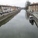 Passaggio sul ponte del Naviglio Grande di Boffalora Ticino, questa volta con acqua, arrivata tre giorni fa.