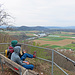 Blick vom Aussichtspunkt bei der Burgstelle Wolkenstein.