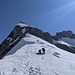 Gipfelgrat mit dem schneefreien Steilaufschwung